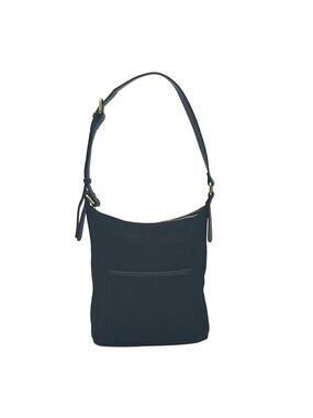 MMS Brands Black Suede Crossbody Shoulder Bag
